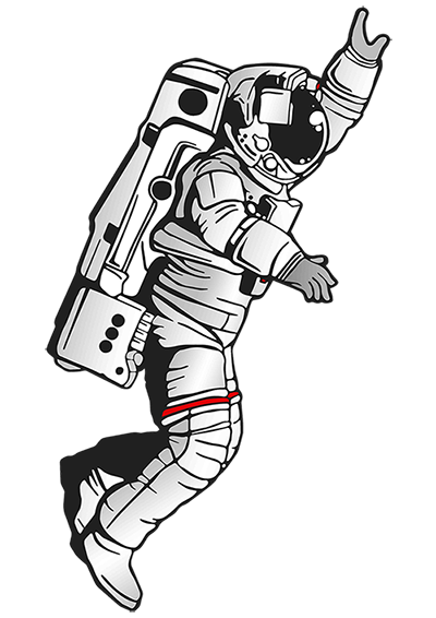 An image of Neil Armstrong on the moon.