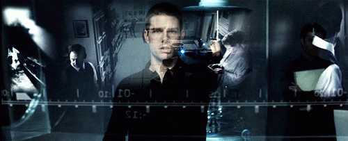 An animated frame of Minority Report.